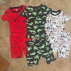 Lot of 3 boys pajamas shorts sets